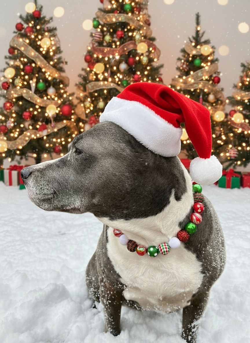 Christmas dog collar
