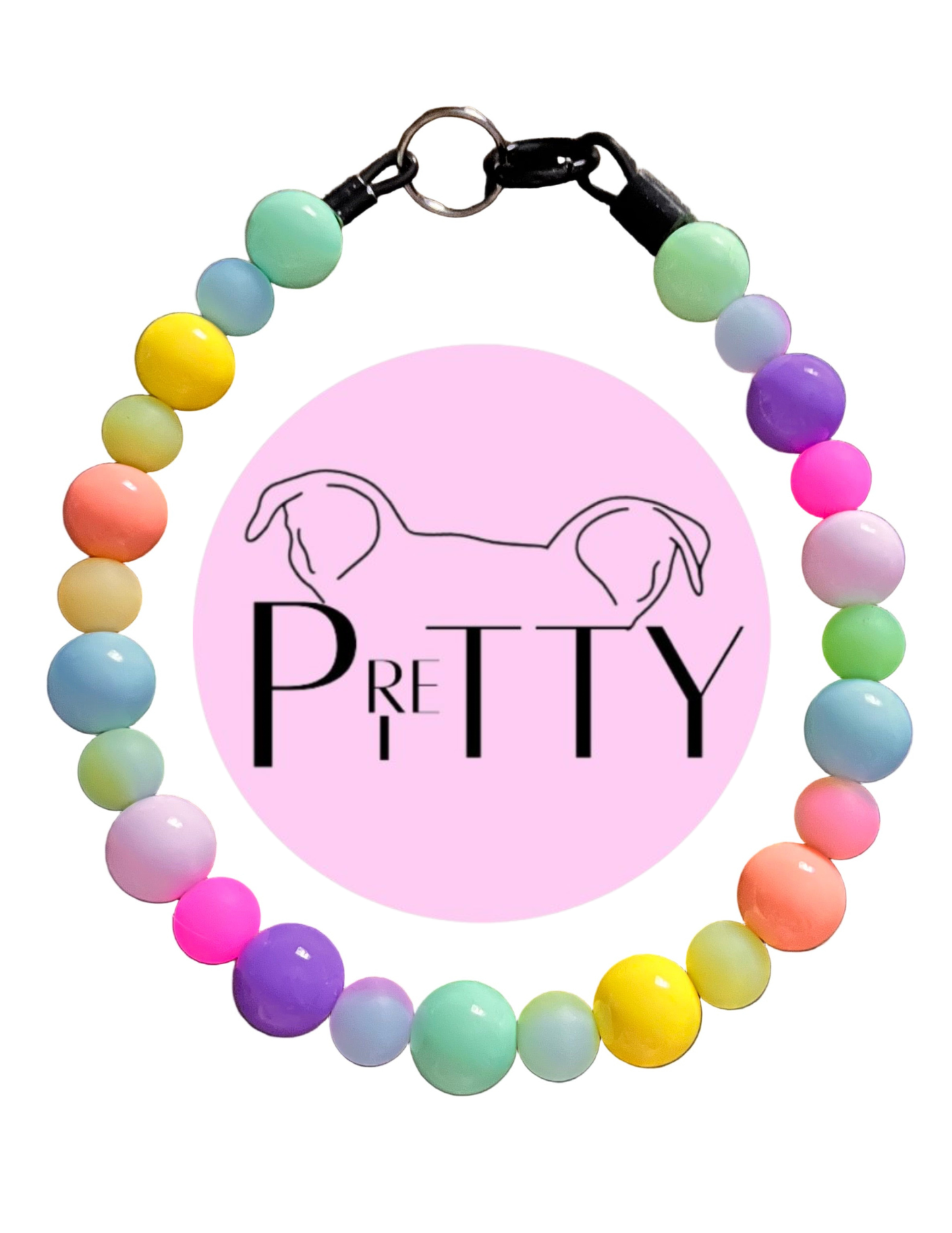 Bubblegum bead glow in the dark collar