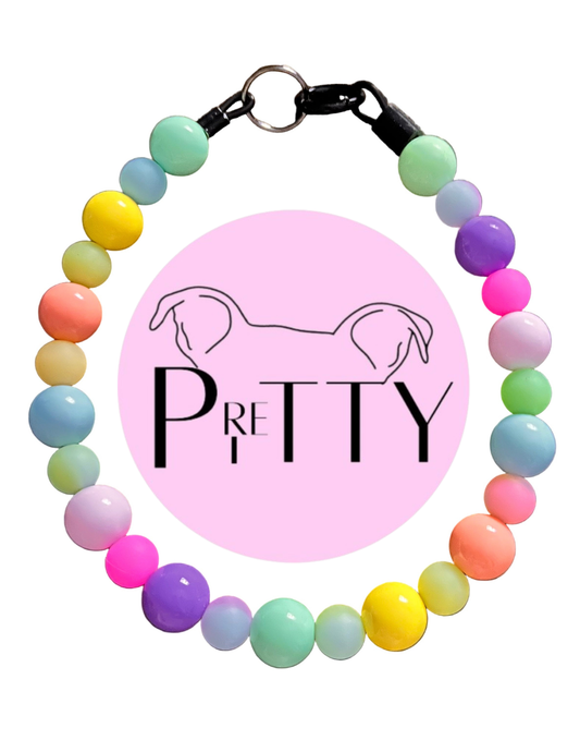 Bubblegum bead glow in the dark collar