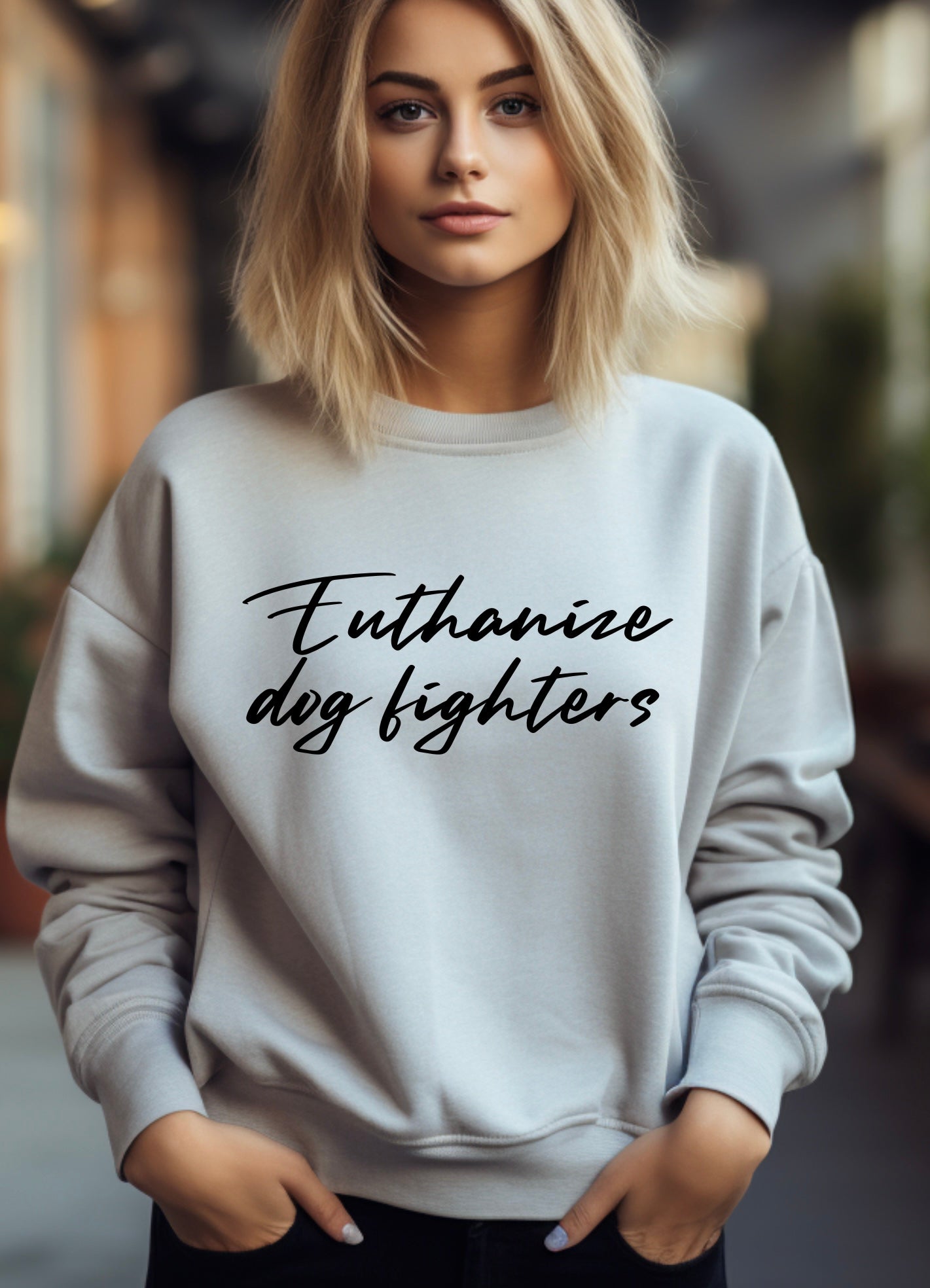 Euthanize a dog fighter sweatshirt